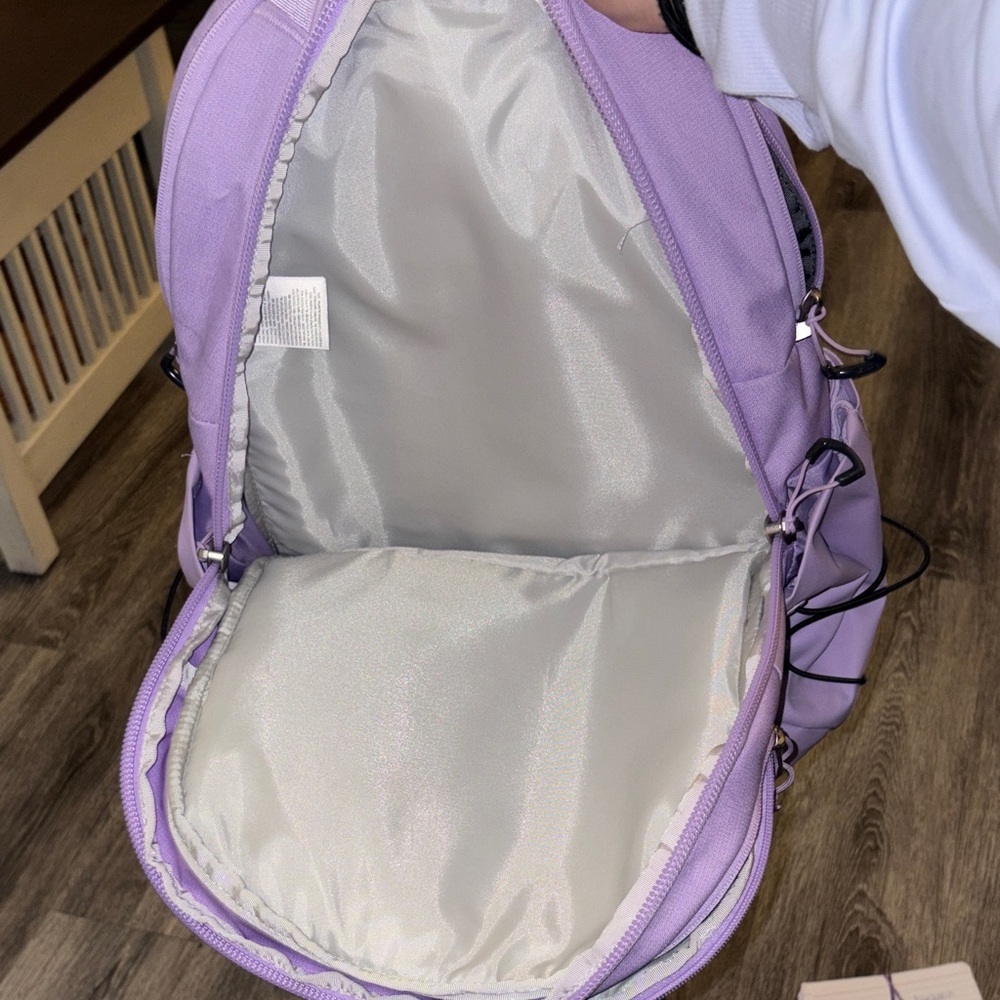 The North Face Lavender Backpack with Black Cord - Picture 3 of 4